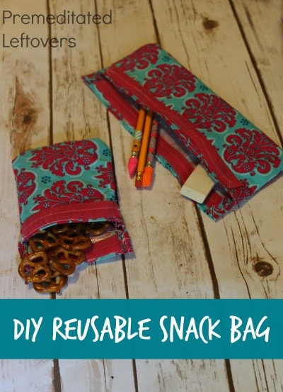 DIY Reusable Snack Bags Tutorial - This quick and easy Reusable Snack Bag pattern costs just a few dollars to make and can be customized.