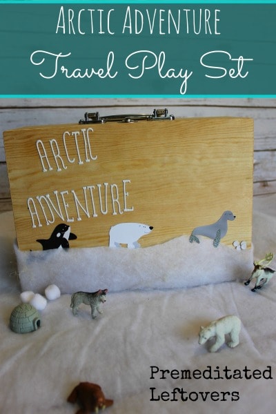 Arctic Adventure Travel Play Set- This Arctic-themed play set is an fun and inexpensive idea for a homemade gift. Each accessory fits conveniently inside!