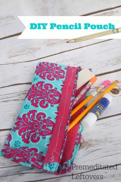 diy pencil case no zipper