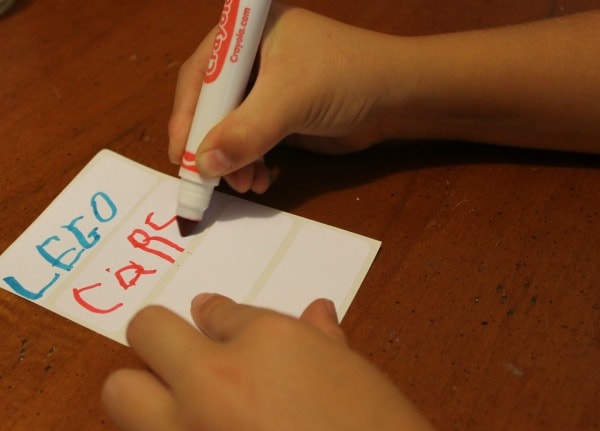 writing tips for kids- labels