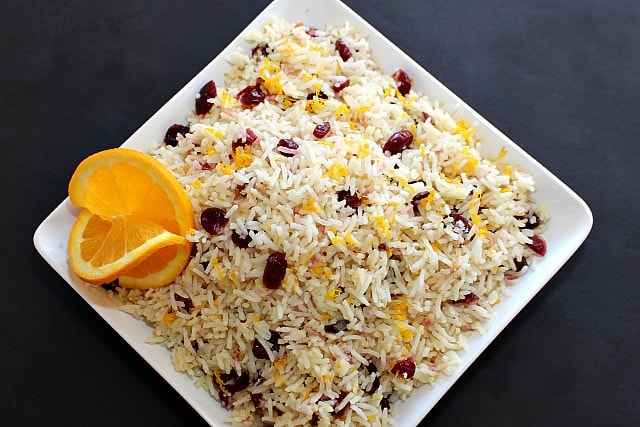 Orange Rice Recipe with Cranberries
