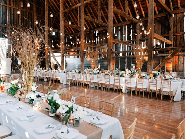 barn wedding table decor idea