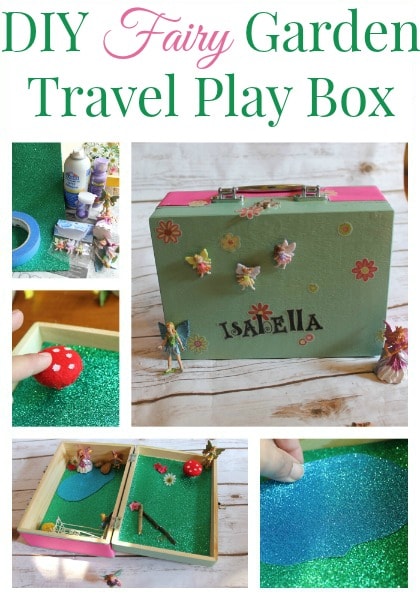 How to make a DIY Fairy Garden Travel Box. Use this easy tutorial to make a fun, homemade gift for girls that promotes creative play on the go.