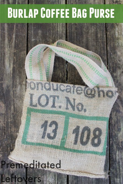 If you are looking for a way to reuse burlap coffee bags, follow this simple tutorial to make an burlap coffee bag purse.
