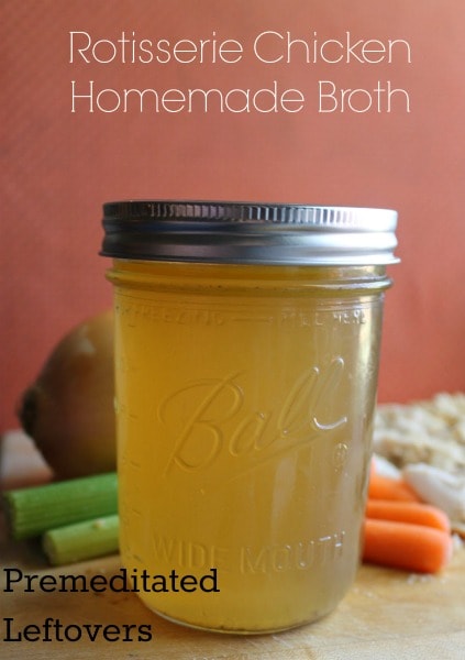 Rotisserie Chicken Broth - Use your leftover rotisserie chicken to make this easy broth, and you will never have to buy broth from the store again.