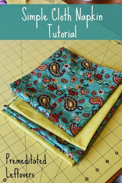 Rustic and Reusable Cloth Napkins in Minutes (No Sew Method