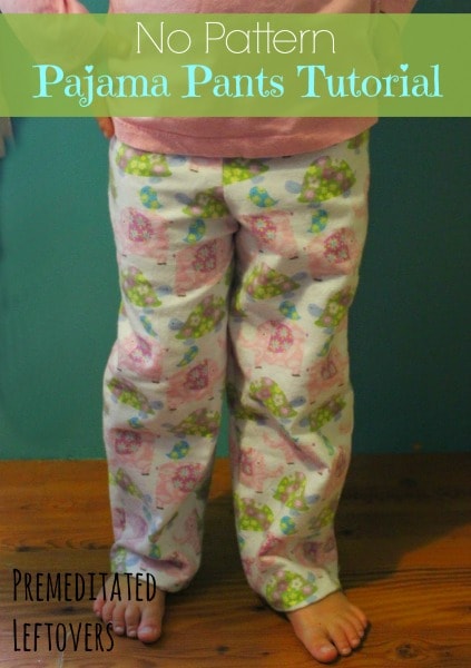 Follow this simple tutorial for No Pattern Pajama Pants to make comfortable pajama pants using your favorite pajamas as a pattern.