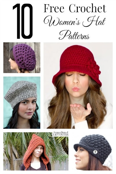 If you are getting chilly like I am, take a look at these 10 free crochet hat patterns for women and add a new cold weather piece to your collection!
