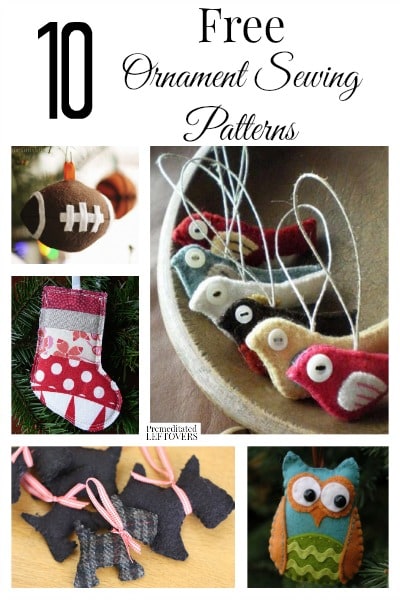 10 Free Ornament Sewing Patterns