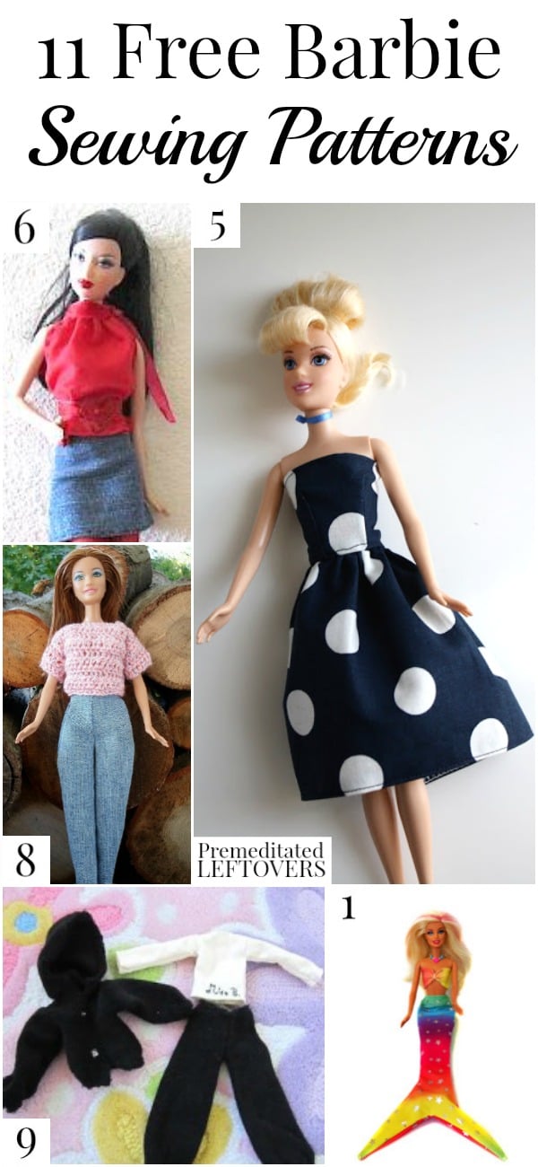 Making clothing for your child's Barbies can be fun and easy. Here are 11 free Barbie sewing patterns for you to try.