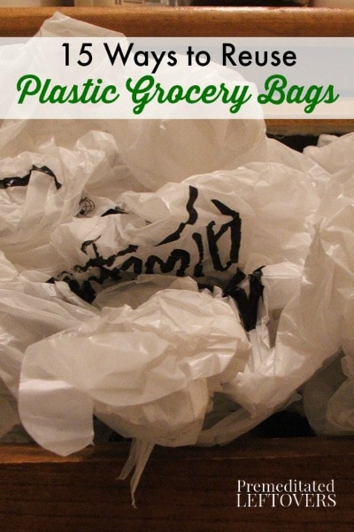 Why throw out your plastic grocery bags when you can reuse them! Here are 15 Creative Ways to Reuse Plastic Grocery Bags that are useful around the house.