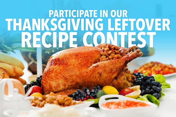Thanksgiving Leftover Recipe Contest - Enter by sharing  your Thanksgiving Leftovers Recipe for a chance to win one of two $ 500 VISA gift cards