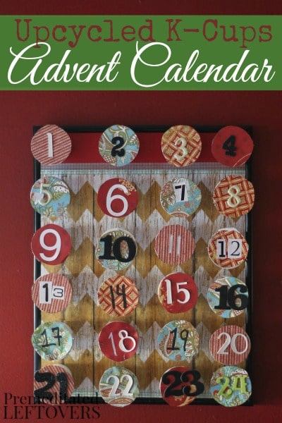 Put your leftover K cups to good use to create this pretty, upcycled K Cup advent calender to help countdown the days until Christmas.
