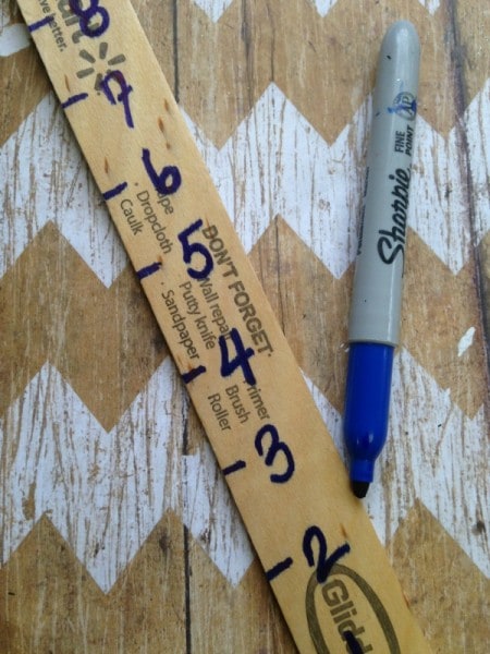 how to make a snow measuring stick