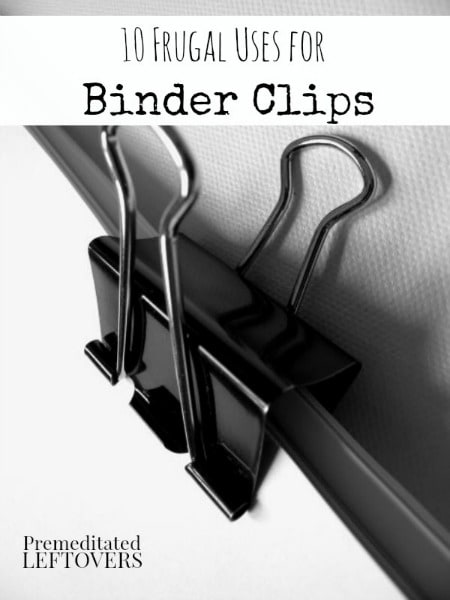 10 Frugal Uses for Binder Clips- Binder clips are inexpensive and easy to find in stores. Give these 10 uses a try to make your life more efficient. 