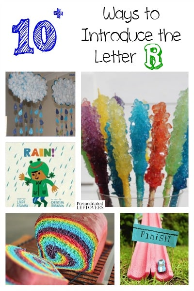 If you are teaching the alphabet and doing the letter R, here are some fun ways to introduce the letter R through crafts, recipes, books and activities.