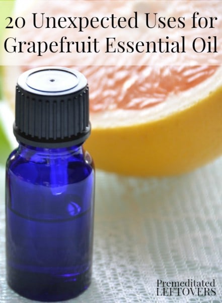 Grapefruit essential oil has many uses, from soothing sore throats to curbing sugar cravings! Here are 20 Unexpected Uses for Grapefruit Essential Oil.