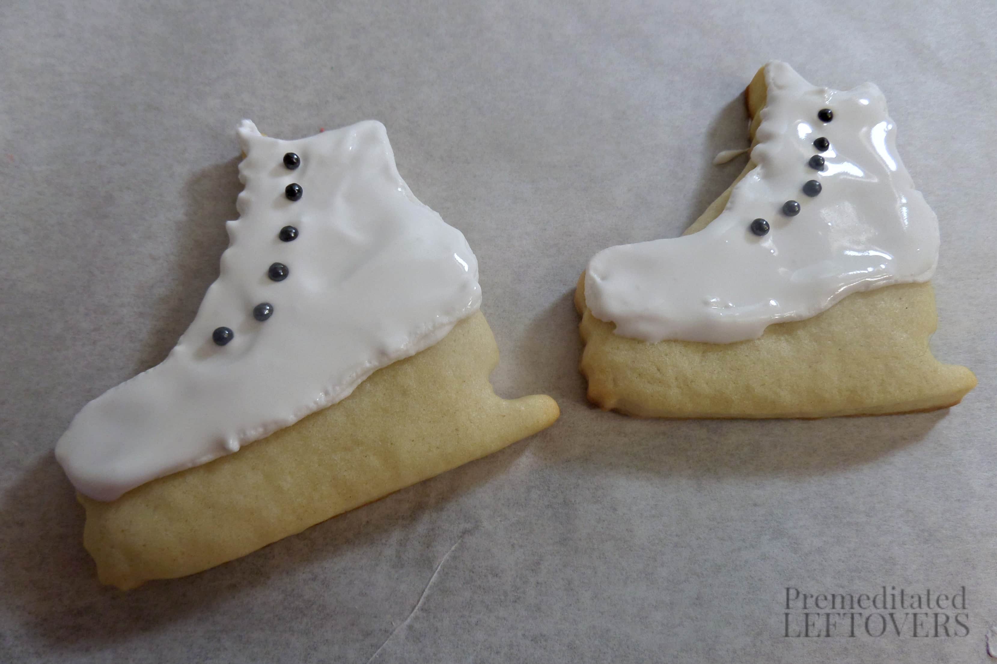 Ice Skate Christmas Sugar Cookies