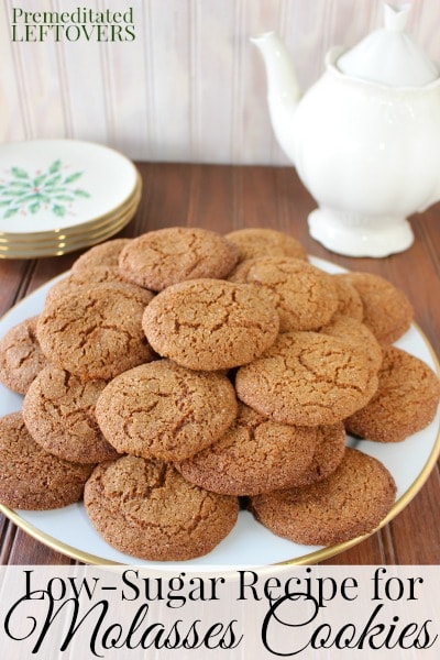 Low-Sugar Molasses Cookies Recipe - These molasses cookies are made with molasses and Stevia In The Raw to create a delicious low-sugar cookie. 