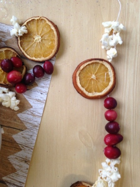 How to Make a Cranberry Orange Garland - DIY 