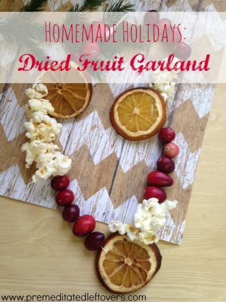 Making your own dried fruit garland is a fun and frugal way to decorate for the holidays. Here is a simple tutorial for a DIY Dried Fruit Garland.