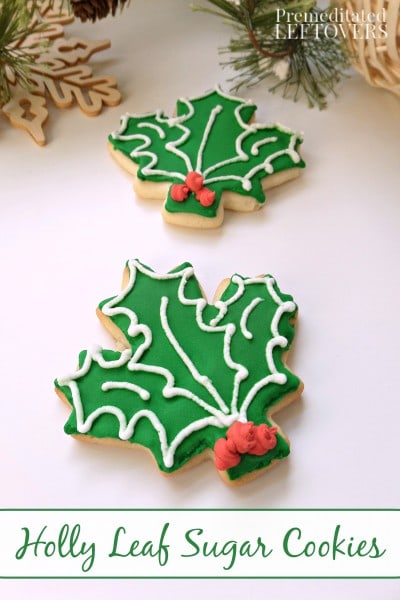 Holly Leaf Sugar Cookies