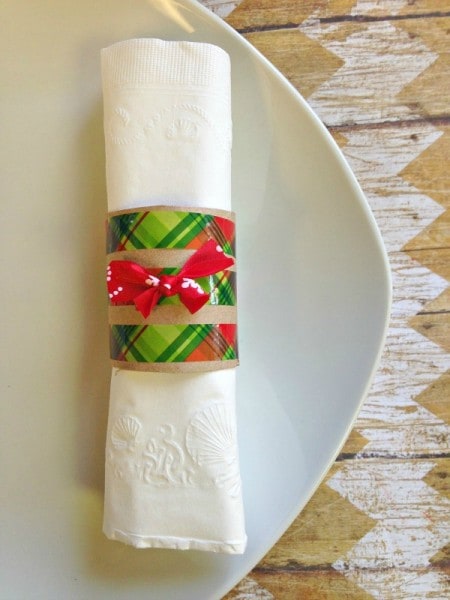 How to Make Washi Tape Napkin Rings using supplies from the Dollar Store.