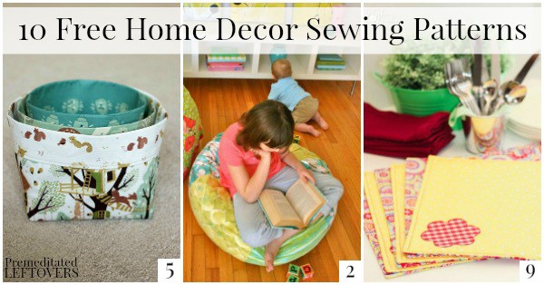 Looking for a low-cost, DIY upgrade to your home decor? Check out these 10 Free Home Decor Sewing Patterns for inspiration!