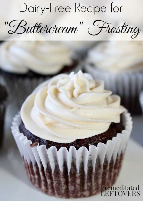 Delicious Dairy-Free "Buttercream" Icing Recipe and tips for making the frosting extra fluffy and perfect for decorating cupcakes and cakes.