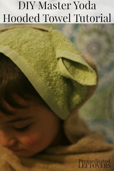Easy DIY Master Yoda Hooded Towel Tutorial