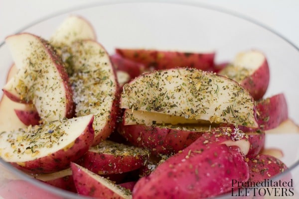 Herb Roasted Red Skin Potato Wedges Recipe