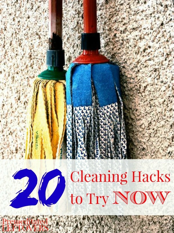 20 Cleaning Hacks to Try Now - Are you looking for ways to clean more efficiently? These 20 Cleaning Hacks can help you save time and money. 