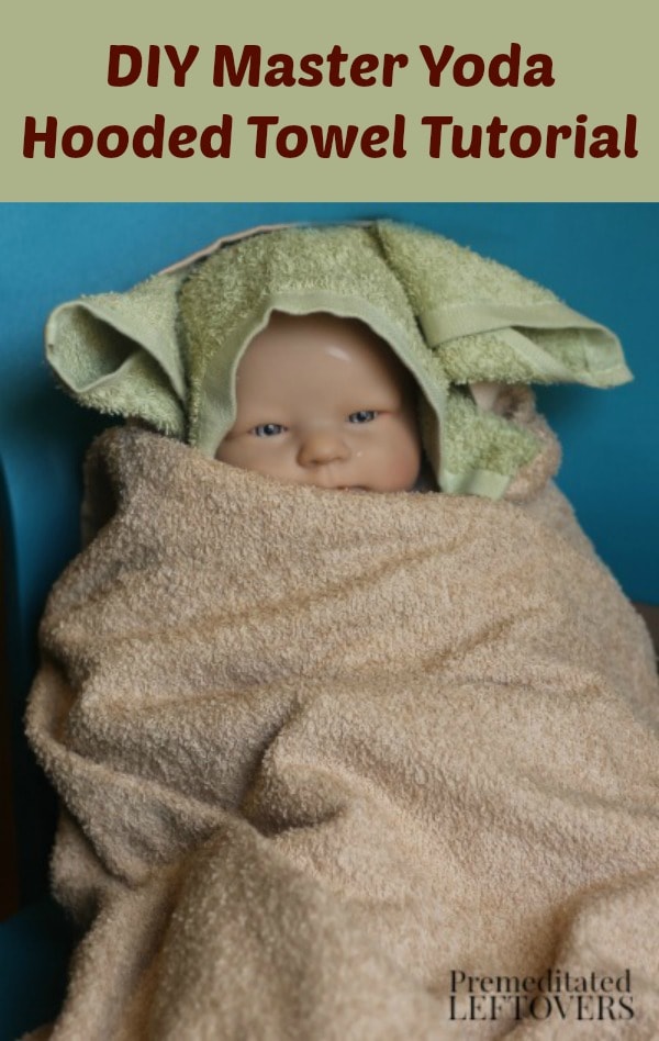 DIY Master Yoda Hooded Towel Tutorial