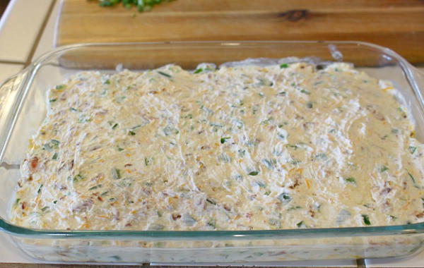 To make a jalapeno popper casserole you layer homemade jalapeno popper dip layered on top of tater tots