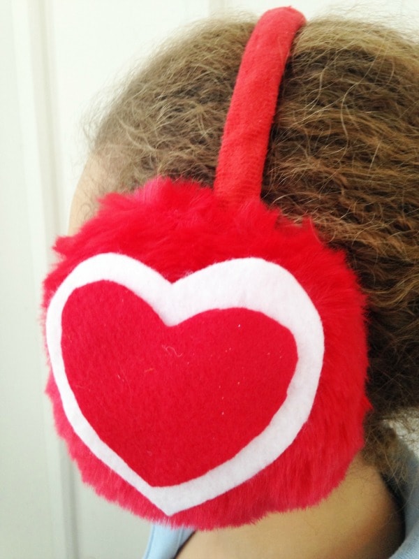 DIY Valentine's Day Ear Muffs for Kids