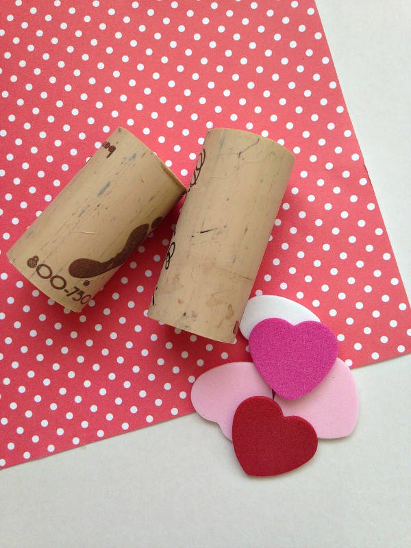 Repurposed Wine Cork Valentine's Day Stamp Supplies