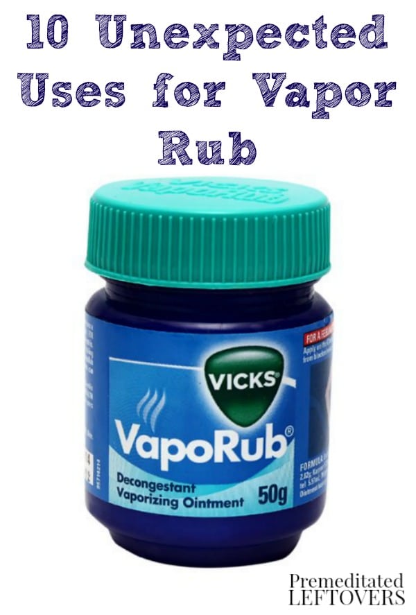 Vapor rub is great for easing cold symptoms, but you can use it for a lot more. Here are 10 Unexpected Uses for Vapor Rub that you may have never heard of. 