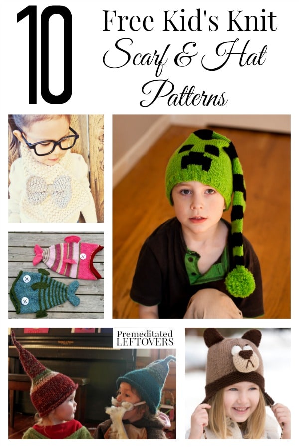 The weather is still a wee bit chilly outside so that means there is plenty of time to make these 10 Free Kid's Scarf and Hat Knitting Patterns!