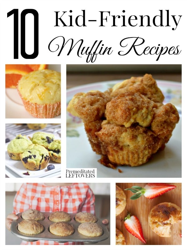 10 Kid Friendly Muffin Recipes - If you are looking for some quick and easy breakfast and snack recipes for your kids check out these tasty muffin recipes!