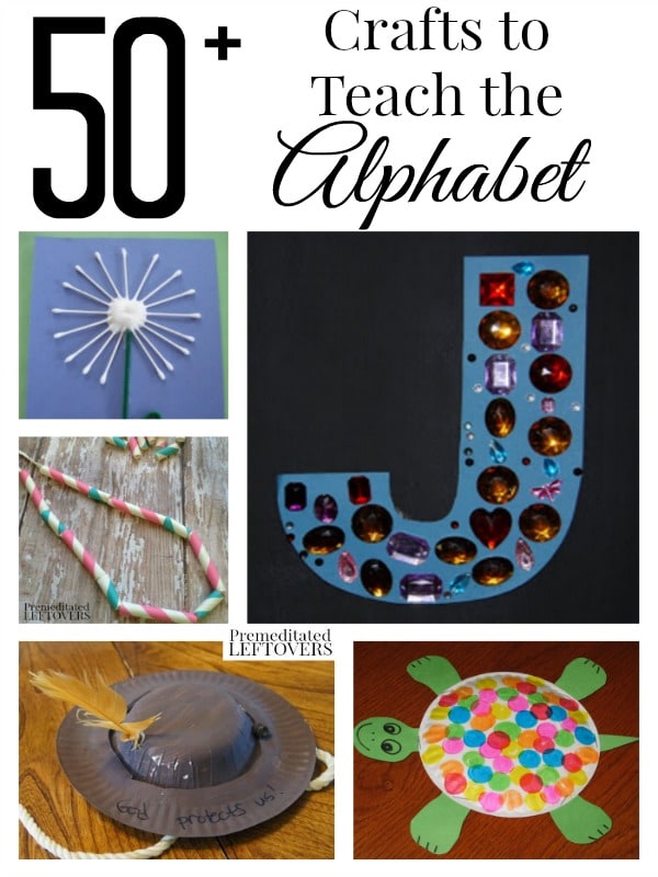 50+ Crafts to Teach the Alphabet - Are you trying to come up with fun ways to teach the letters? Here are 50+ crafts to teach the alphabet!