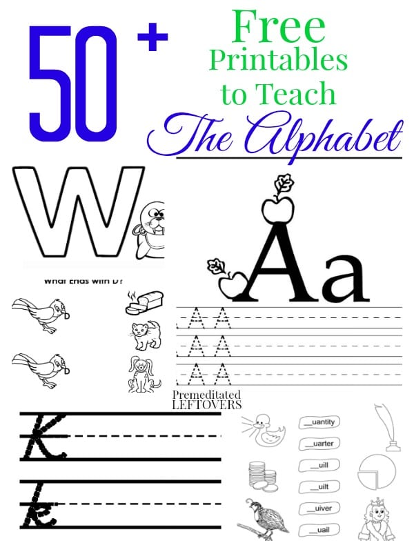 Looking for free homeschooling resources for teaching the letters? Here are 50+ free printables to teach the alphabet that you can use!