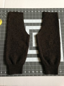 Homemade felted wool baby pants