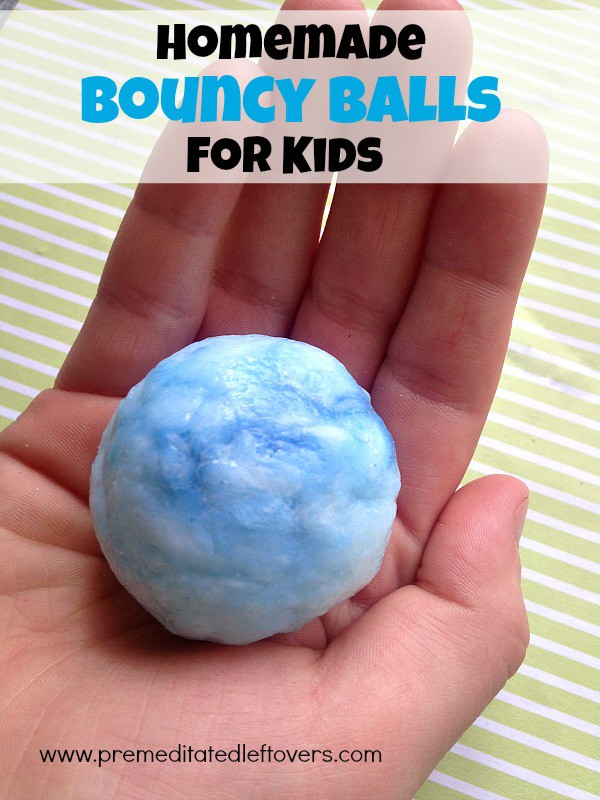Here is an easy Homemade Bouncy Ball Recipe that uses borax, cornstarch, and glue. Kids will enjoy making and playing with these homemade bouncy balls.
