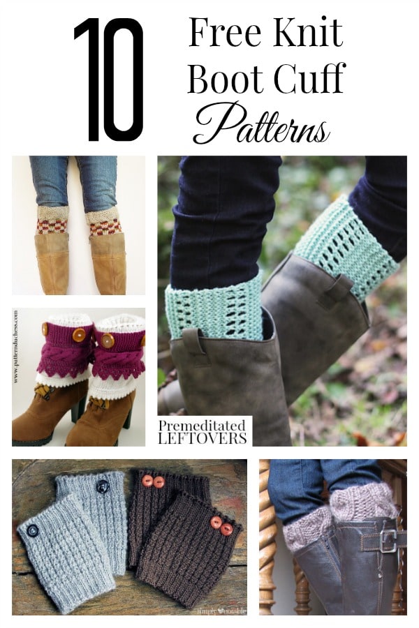 10 Free Knit Boot Cuff Patterns