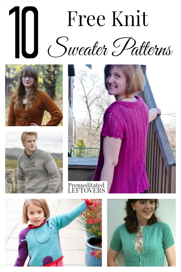 10 Free Knit Sweater Patterns- Do you enjoy knitting your own clothes? This list features a variety of free knit sweater patterns for men, women, and kids. 