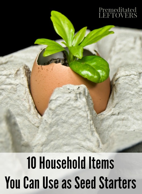 Save money when starting seeds! Many common household items can be repurposed as seed starters. Here are 10 Household Items You Can Use as Seed Starters.