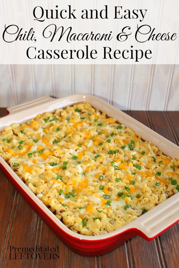Quick and Easy Chili, Macaroni and Cheese Casserole Recipe. You can use Horizon Gluten-Free Macaroni and White Cheddar cheese to make this recipe gluten-free.