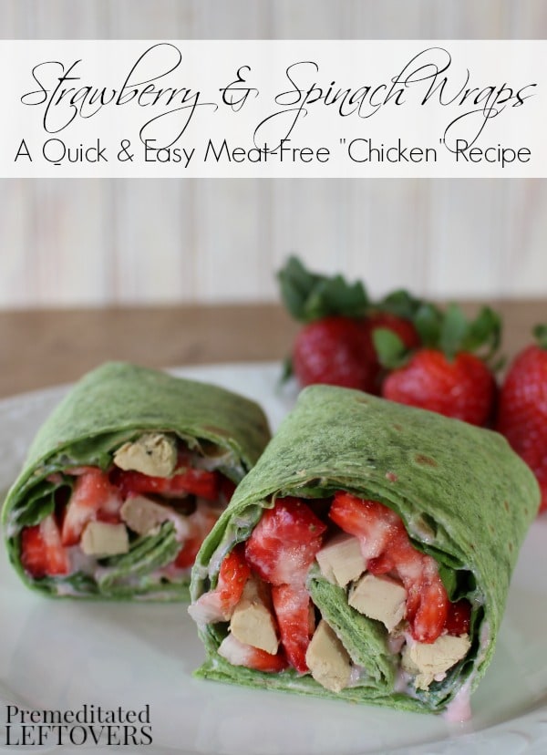A quick and easy meatless meal. This recipe for Strawberry, Spinach, and 