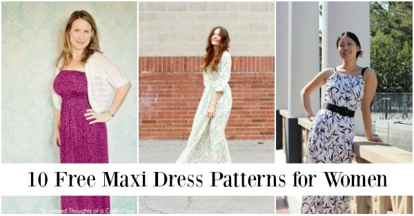 10 Free Maxi Dress Patterns for Women