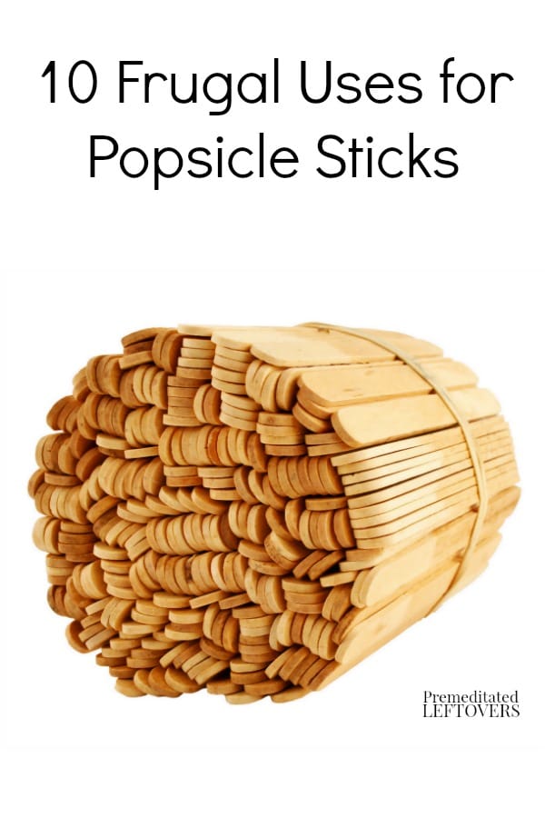 There are lots of ways to use popsicle sticks around your home and garden. Take a look at these 10 Frugal Uses for Popsicle Sticks to get started.